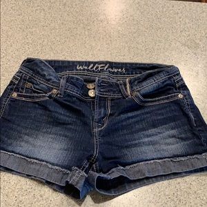 Wallflower denim shorts